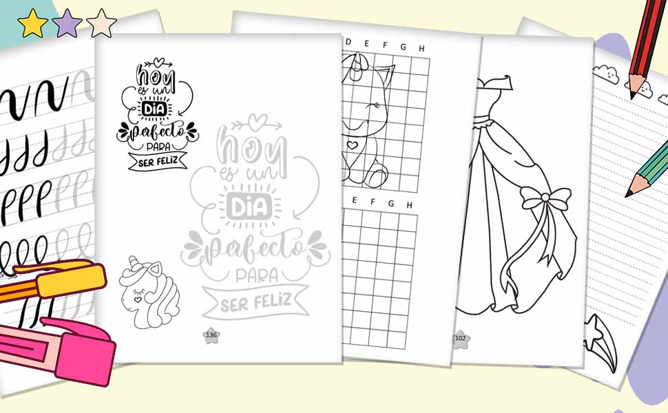 Diario Secreto para niñas y niños: Cuaderno de regalo para escribir en el  diario, dibujar, y practicar y aprender lettering, caligrafía creativa.