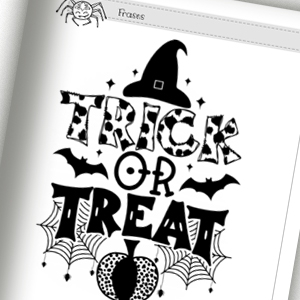 Libro de lettering para niños de Halloween