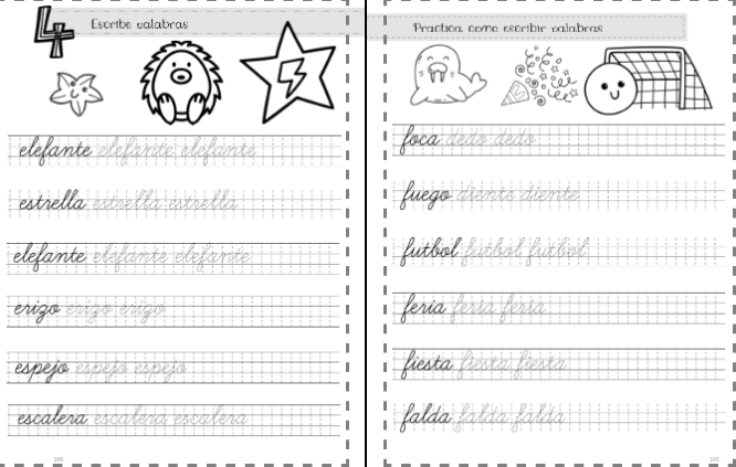 Caligrafía Montessori Cuaderno 10: Mejora trazos y escritura