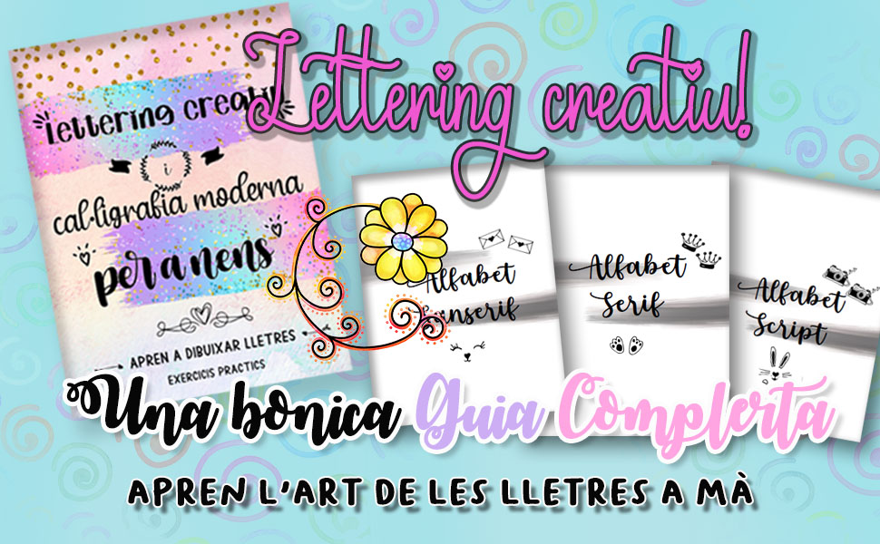 lettering creatiu i cal·ligrafia moderna per a nens i nenes