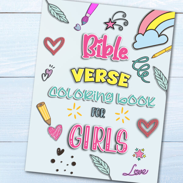 Bible verse coloring book for girls