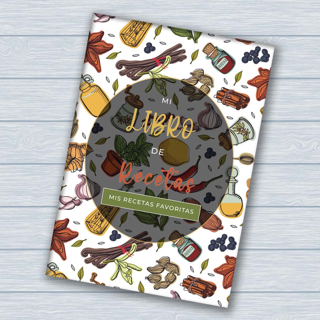 Mi gran libro de recetas libro de recetas en blanco: 200 páginas Mis  Recetas Favoritas - Libro de recetas mis platos - En blanco para crear tus